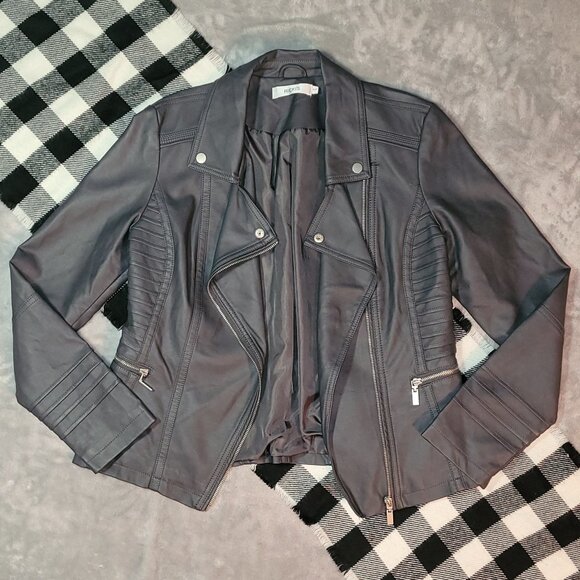 S | Ricki's | Asymmetrical-Zip Faux Leather Moto Jacket - Picture 1 of 6